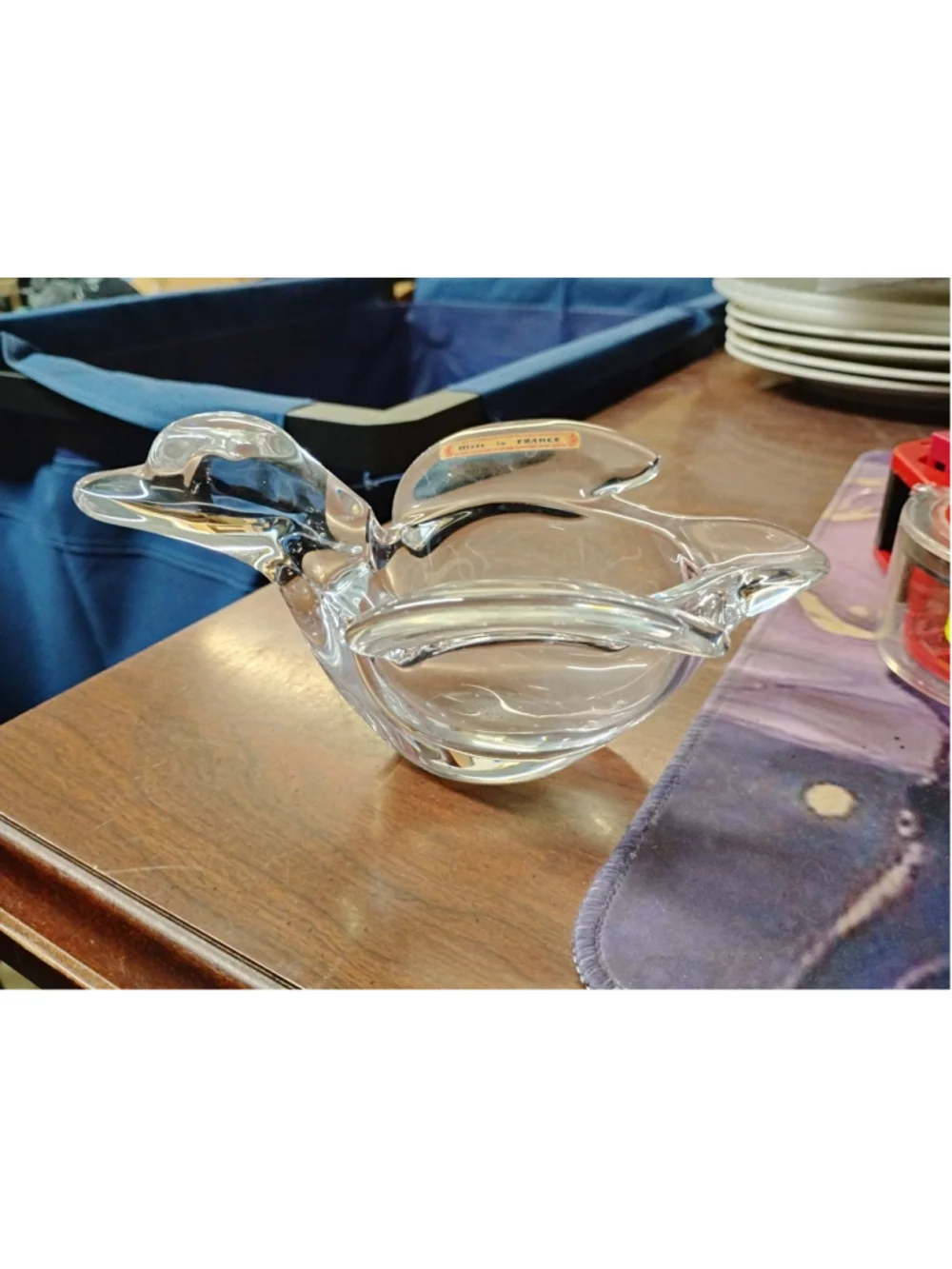 Vannes Crystal Duck Vintage ( Made In France)